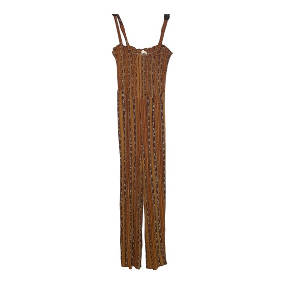 Tan patterned jumpsuit - Picture 4 of 5